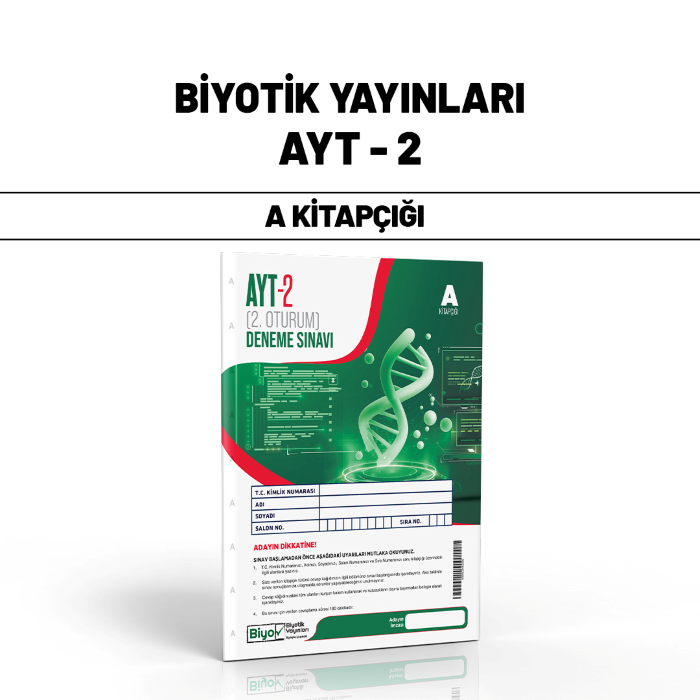 BİYOTİK YKS AYT DENEME SNV 2-A - 2025-26